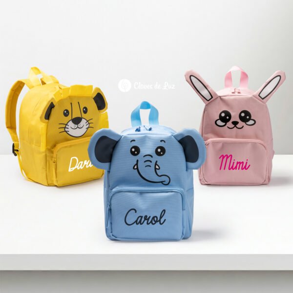 Mochila infantil animales personalizada